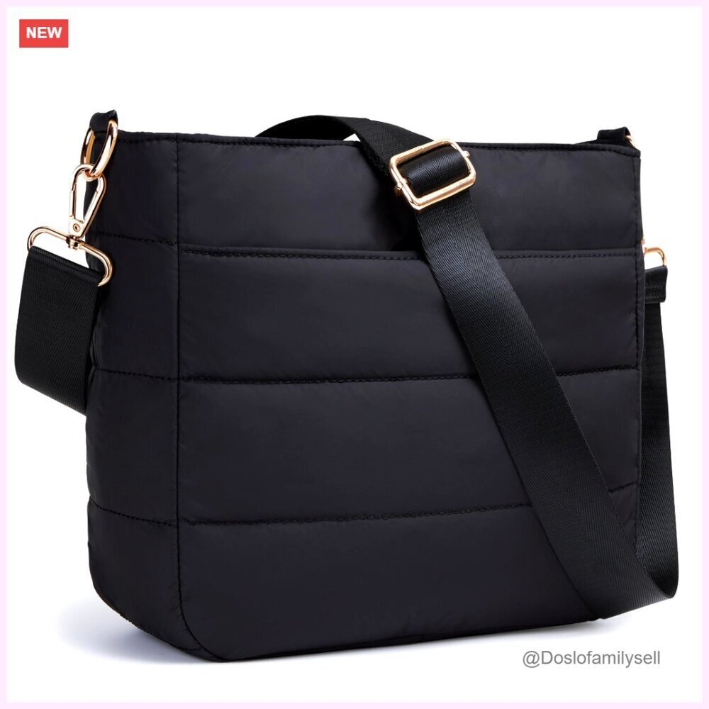 Lightweight Quilted Puffer Tote Bag Crossbody Hobo Nylon Shoulder Handbag